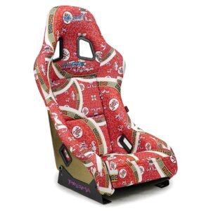 NRG FRP-303-DYNASTY PRISMA Fixed Position Bucket Racing Seat w/Bottom Mount (Red Oriental Longevity Print)