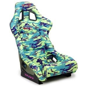 NRG FRP-303-GIJ PRISMA Fixed Position Bucket Racing Seat w/Bottom Mount (Green Camo Print)
