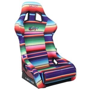 NRG FRP-303-MEXICALI PRISMA Fixed Position Bucket Racing Seat w/Bottom Mount (Mexicali Serape Design)