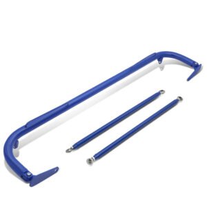 NRG HBR-003BL 51″ Blue Universal Swiveling end 4-Point Seat Belt Safety B-Pillar Chassis Harness Bar w/loop