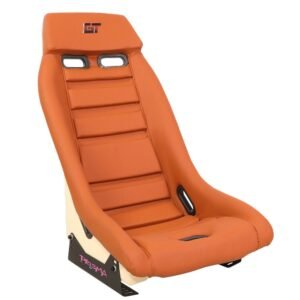 NRG PRI-100BR-STARDUST (GT Retro Series PRISMA) Fixed Position Bucket Racing Seat w/Bottom Mount (Brown)