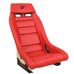 NRG PRI-100RD-STARDUST (GT Retro Series PRISMA) Fixed Position Bucket Racing Seat w/Bottom Mount Red)