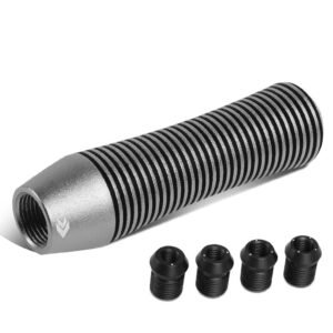 NRG SK-700GM Heatsink Curvy Short Clear Pattern MT Shift Knob (Gunmetal Anodized / UV Resistant)