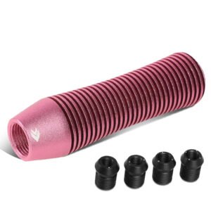 NRG SK-700PK Heatsink Curvy Short Clear Pattern MT Shift Knob (Pink Anodized / UV Resistant)