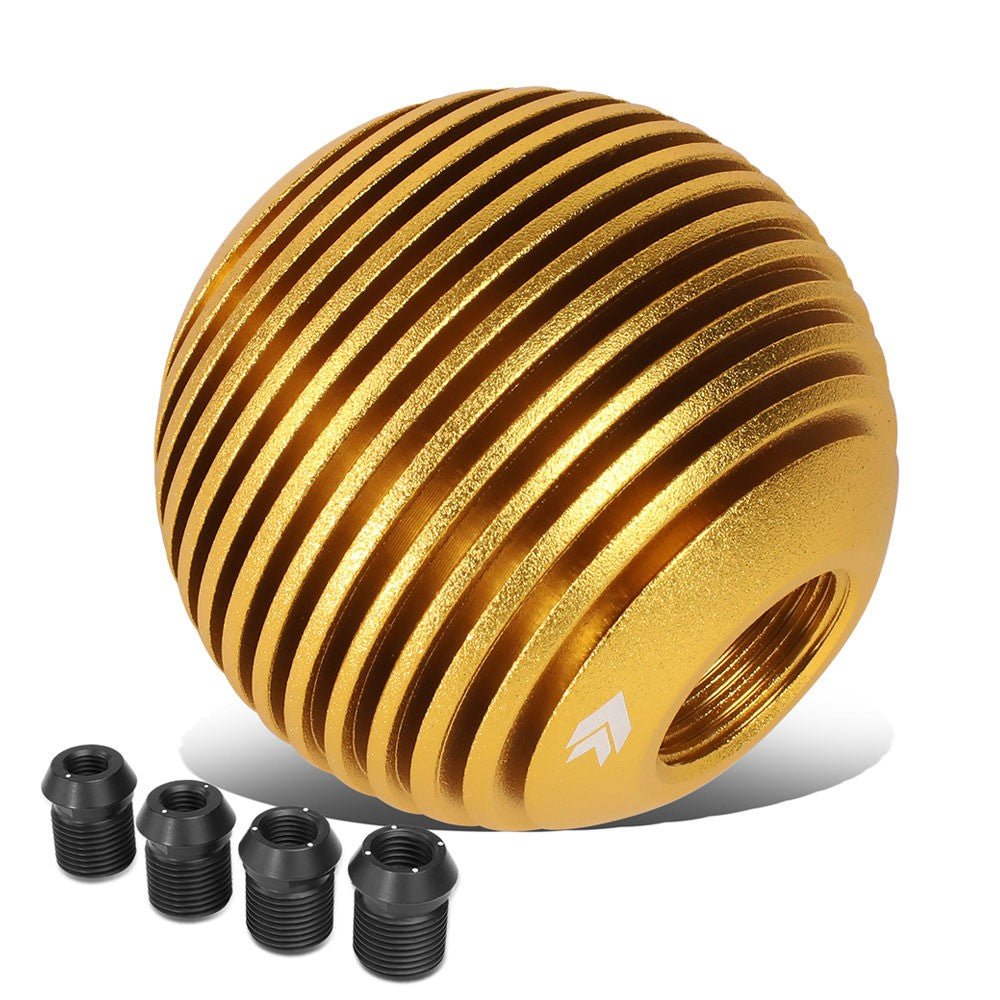 NRG SK-703GD Heatsink Droplet Ball Clear Pattern MT Shift Knob (Chrome Gold Anodized / UV Resistant)