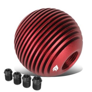NRG SK-703RD Heatsink Droplet Ball Clear Pattern MT Shift Knob (Red Anodized / UV Resistant)
