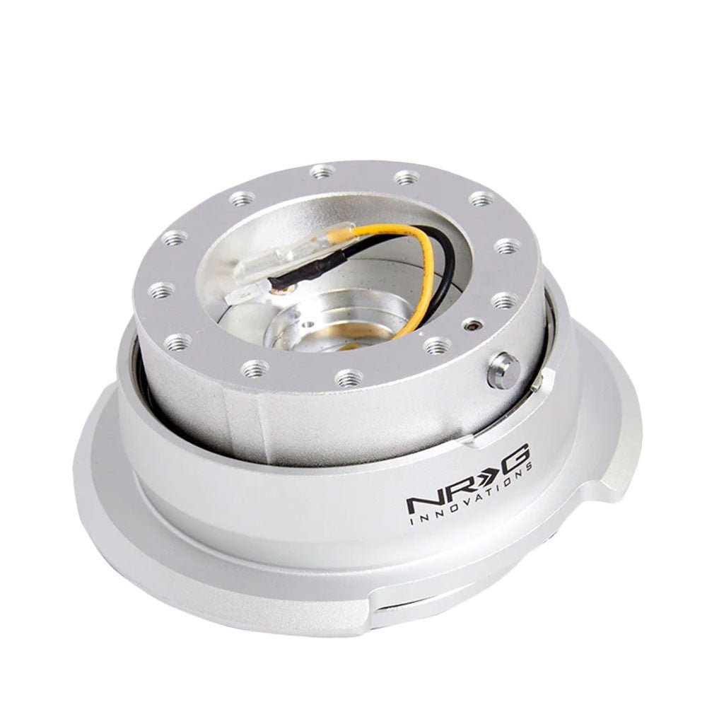 NRG SRK-280SL Silver Body / Ring Gen 2.8 6-Holes Pattern Steering Wheel Quick Release Adapter