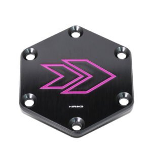 NRG STR-620PP Purple Aluminum 6 X 70mm PCD (Hexagonal Shape/NRG Arrow Engraved) Steering Wheel Horn Plate Cover