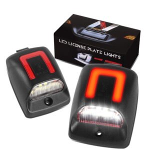 Nuvision NVL-LPL-005 Red/White LED License Plate Light For Toyota 05-15 Tacoma / 00-13 Tundra