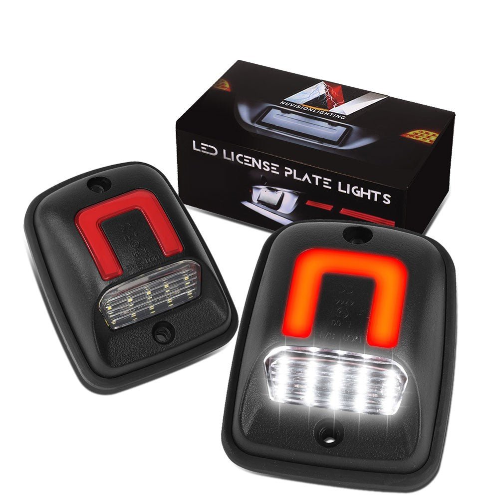 Nuvision NVL-LPL-008 Red/White LED License Plate Light For Toyota 92-98 T100 / 95-04 Tacoma