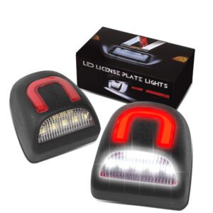 Nuvision NVL-LPL-021 Red/White LED License Plate Light For 99+ Escalade ESV EXT Avalanche Silverado Suburban Tahoe Sierra Yukon