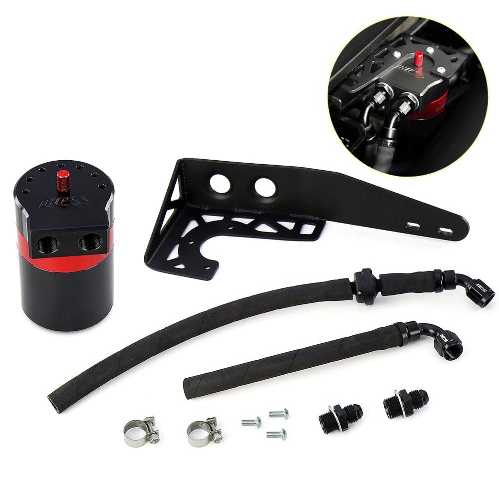 HPS 5 Fluid Ounces (147ML) Oil Catch Tank Can Reservoir w/Mount Bracket For 18-22 Honda Accord 2.0L Turbo (CV2)