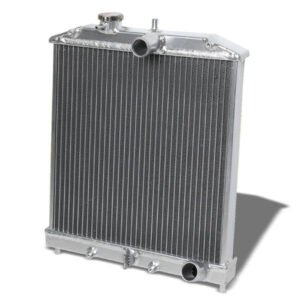 1-Row Metallic Aluminum Radiator Kit For 92-00 Honda Civic/94-01 Acura Integra