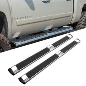 80″ Oval Chrome Nerf Bar Running Board 10380C For 15-21 Ford F-150 Extended Cab