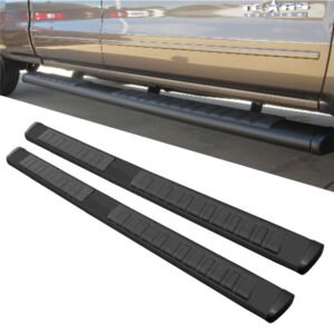 80″ Oval Black Nerf Bar Running Board 10380 For 16+ Nissan Titan Extended Cab