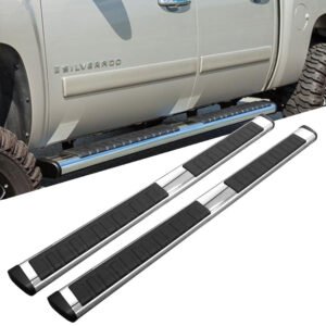 87″L / 6″ Oval Metallic Running Board Bar 10387C For 99-06 Yukon XL 1500 2500