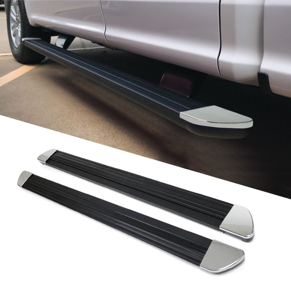 80″ Black Chrome Cap Running Board Bar 21080C For 07-14 Tahoe Yukon Extended Cab