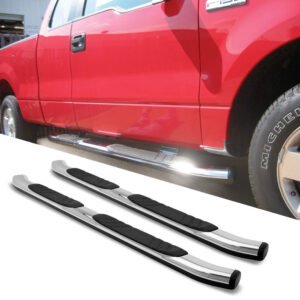 80″ Oval Chrome Nerf Bar Running Board 4280C For 16+ Nissan Titan Extended Cab
