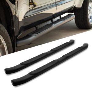 87″ Oval Black Nerf Bar Running Board Bar 4287 For 07-14 Suburban Yukon Crew Cab