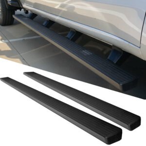 87″Aluminum Black Nerf Bar Running Board 54087 For 19+ Silverado/Sierra Crew Cab