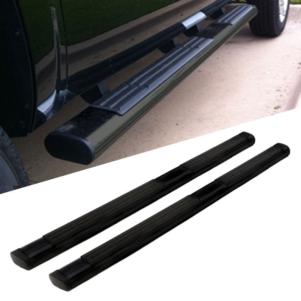 80″ Oval Black Nerf Bar Running Board Bar 5980 For 16+ Nissan Titan Extended Cab