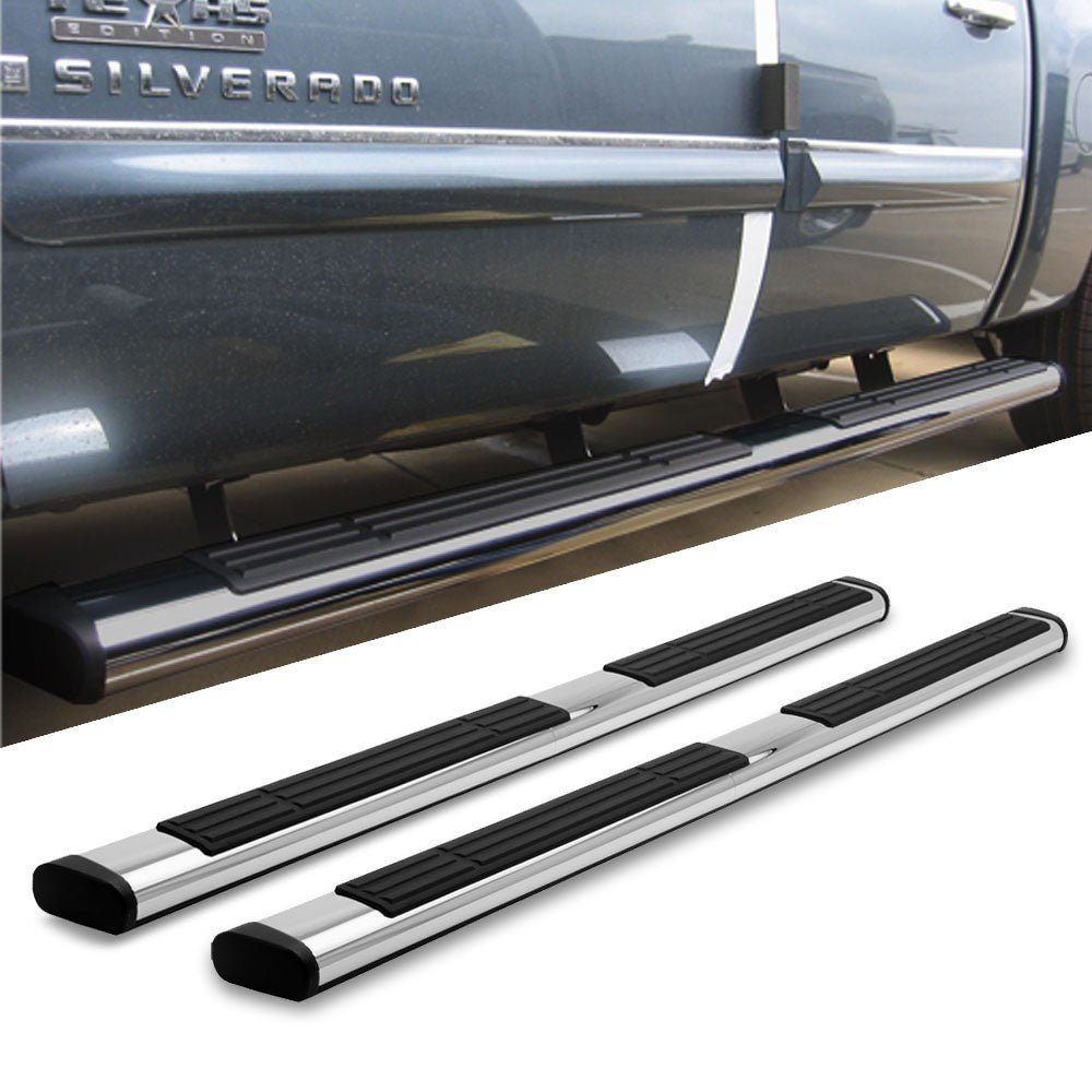 87″ Oval Chrome Nerf Bar Running Board 5987C For 04-06 Toyota Tundra Crew Cab