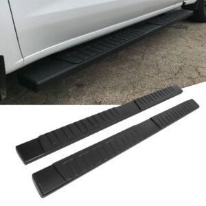 87″ Square Black Nerf Bar Running Board 63087 For 07-14 Suburban Yukon Crew Cab