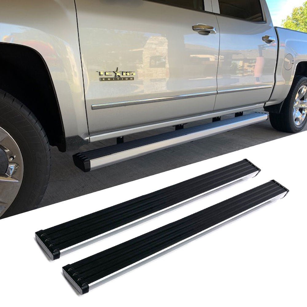 80″ Square Chrome Running Board 66080C For 15-17 Chevy HD Diesel Extended Cab