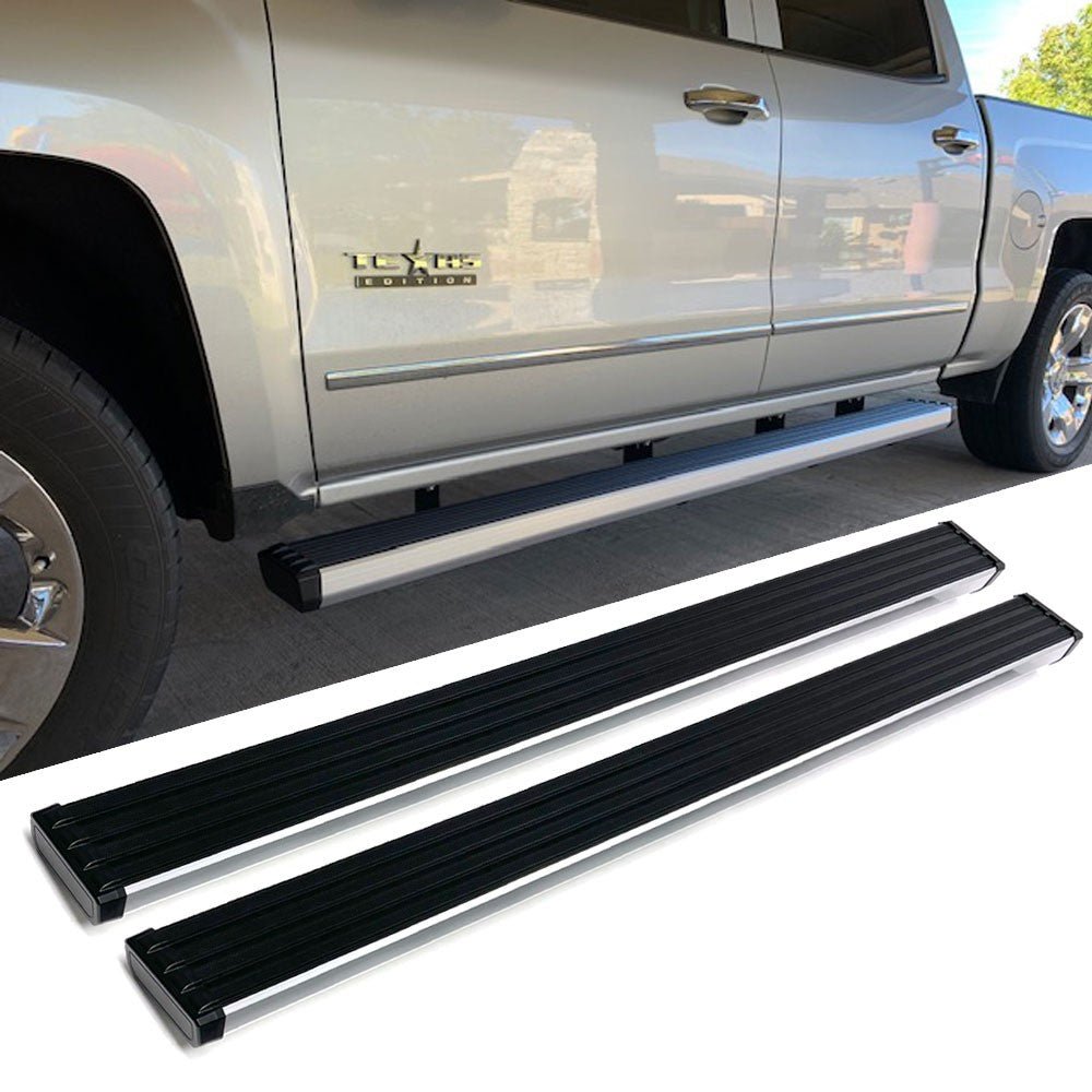 87″ Square Chrome Nerf Bar Running Board Bar 66087C For 04-14 Ford F150 Crew Cab