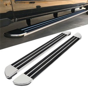 87″ Chrome Nerf Bar Running Board Step 70087C For 15-17 Chevy HD Diesel Crew Cab
