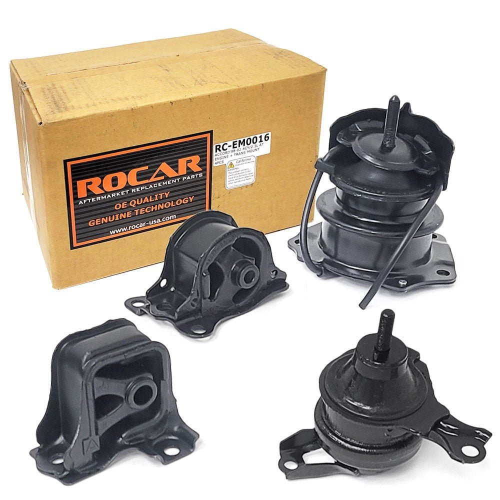 Rocar Front/Rear/Side Engine Mount & Transmission For 98-02 Honda Accord 2.3L L4 (CG 6th Gen)
