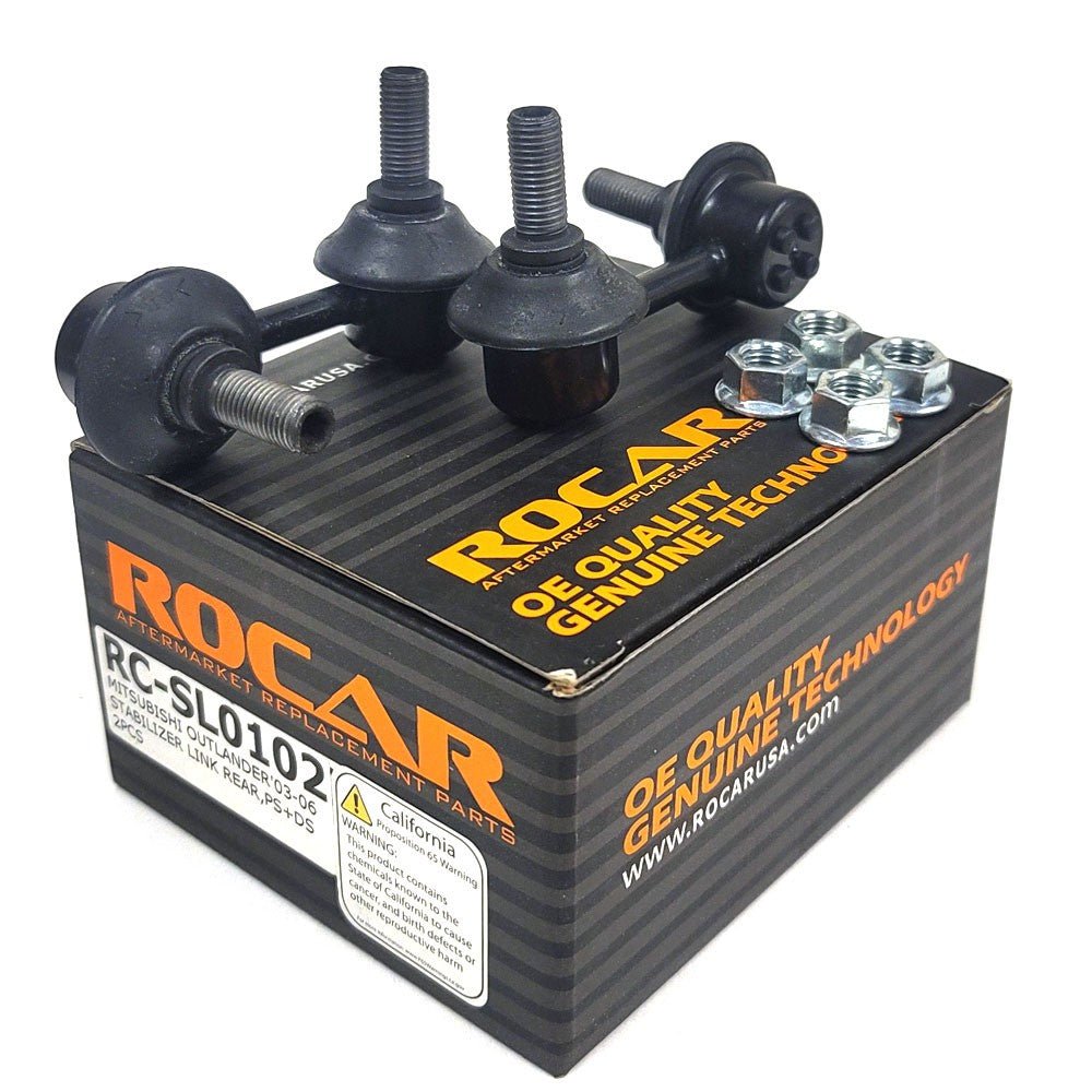 Rocar Rear Left+Rear Right OE Style Sway Bar End Links (Stablilizer Bar) For 03-06 Outlander/03-15 Lancer 2.0L