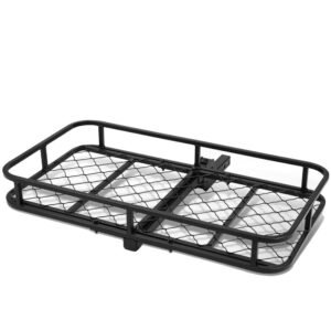 BFC 28-1003 Bolt-On Hitch Mount Style Foldable 48″ x 25.5″ x 6″ Cargo Carrier Basket Fit 2″ Square Tow Receiver