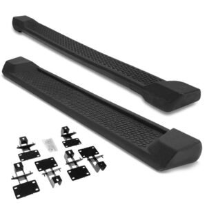 (Factory Style Black) Running Board Nerf Bar For 18+ Jeep Wrangler 4DR Unlimited JL