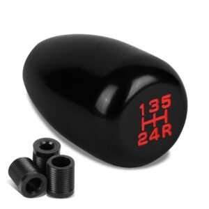 JDM Type-R Style Black Multi Thread Insert Manual 5-Speed Pattern Shift Knob