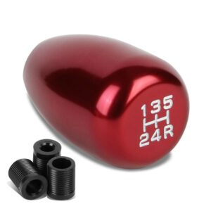 JDM Type-R Style Red Multi Thread Insert Manual 5-Speed Pattern Shift Knob