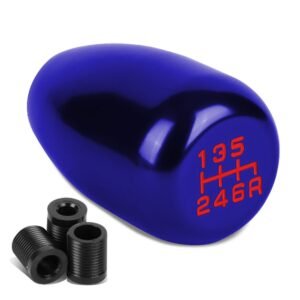 JDM Type-R Style Blue Multi Thread Insert Manual 6-Speed Pattern Shift Knob