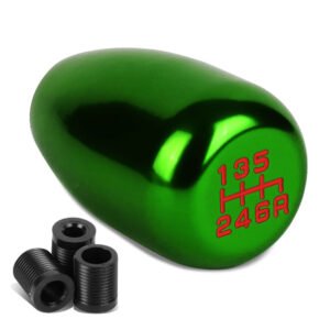 JDM Type-R Style Green Multi Thread Insert Manual 6-Speed Pattern Shift Knob