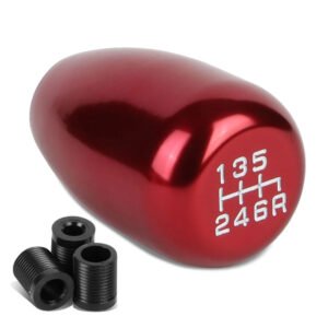 JDM Type-R Style Red Multi Thread Insert Manual 6-Speed Pattern Shift Knob