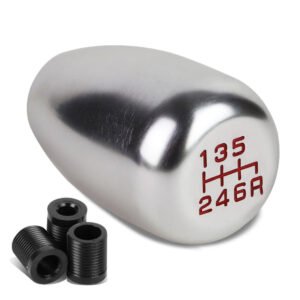 JDM Type-R Style Silver Multi Thread Insert Manual 6-Speed Pattern Shift Knob
