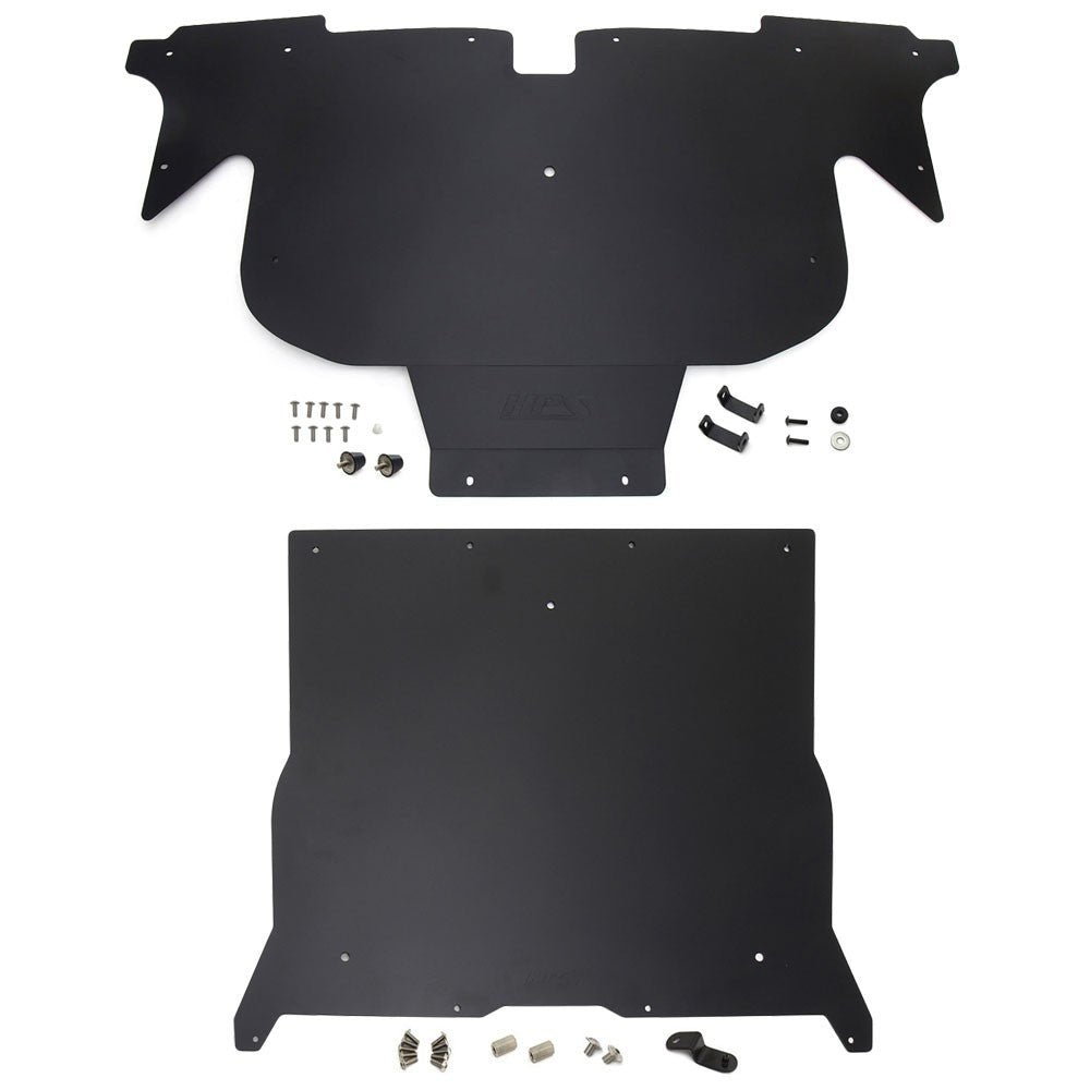 HPS SP-TM3Y-2FR Black Front & Rear Engine Skid Plate Undertray Protection Shield For 17+ Tesla Model 3/Model Y
