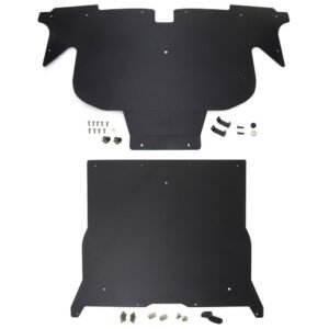 HPS SP-TM3Y-2FR Black Front & Rear Engine Skid Plate Undertray Protection Shield For 17+ Tesla Model 3/Model Y