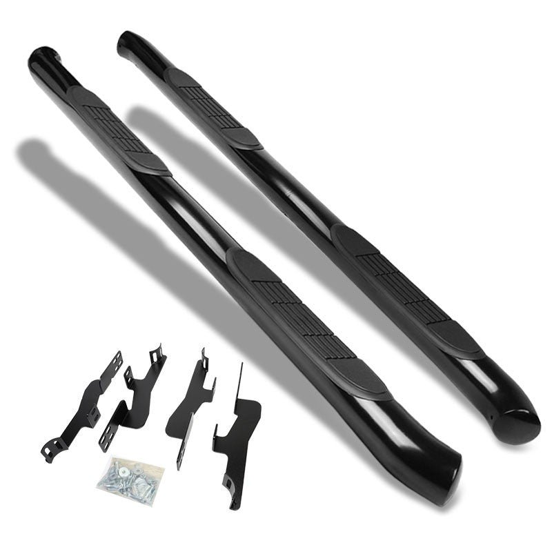 (Curved End Black) T2 Running Board Nerf Bar For 01-06 Acura MDX (YD1)/03-08 Honda Pilot (YF1/2)