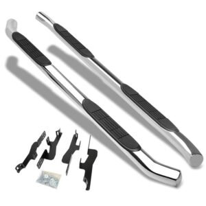 (Curved End Metal) Running Board Nerf Bar For 01-06 Acura MDX (YD1)/03-08 Honda Pilot (YF1/2)