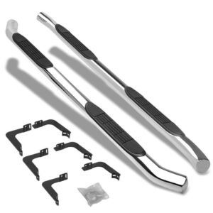(Curved End Metal) Running Board Nerf Bar For 05-21 Nissan Frontier (D40 2nd Gen) [Crew Cab]