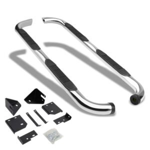 (90 Bend End Metal) Running Board Nerf Bar For 98-11 Ford Ranger/03-04 Mazda B2300/98-04 B3000 B4000 [Extended Cab]