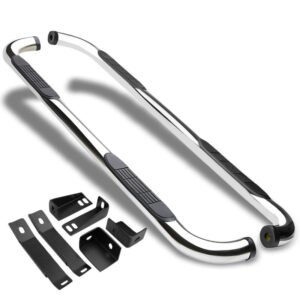 (90 Bend End Metal) Running Board Nerf Bar For 99-14 Chevrolet Silverado/GMC Sierra GMT800 GMT900 [Crew Cab]