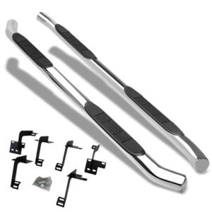(Curved End Metal) Running Board Nerf Bar For 19+ Ram 1500 (DT 5th Gen) [Crew Cab]