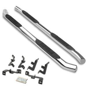 (Curved End Metal) Running Board Nerf Bar For 18+ Jeep Wrangler 4DR Unlimited JL