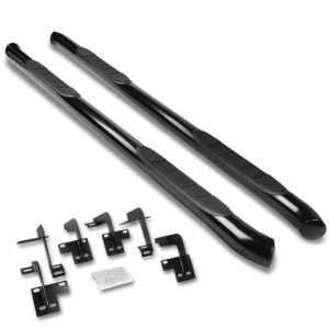(Curved End Black) Running Board Nerf Bar For 19+ Ram 1500 (DT 5th Gen) [Extended Cab]